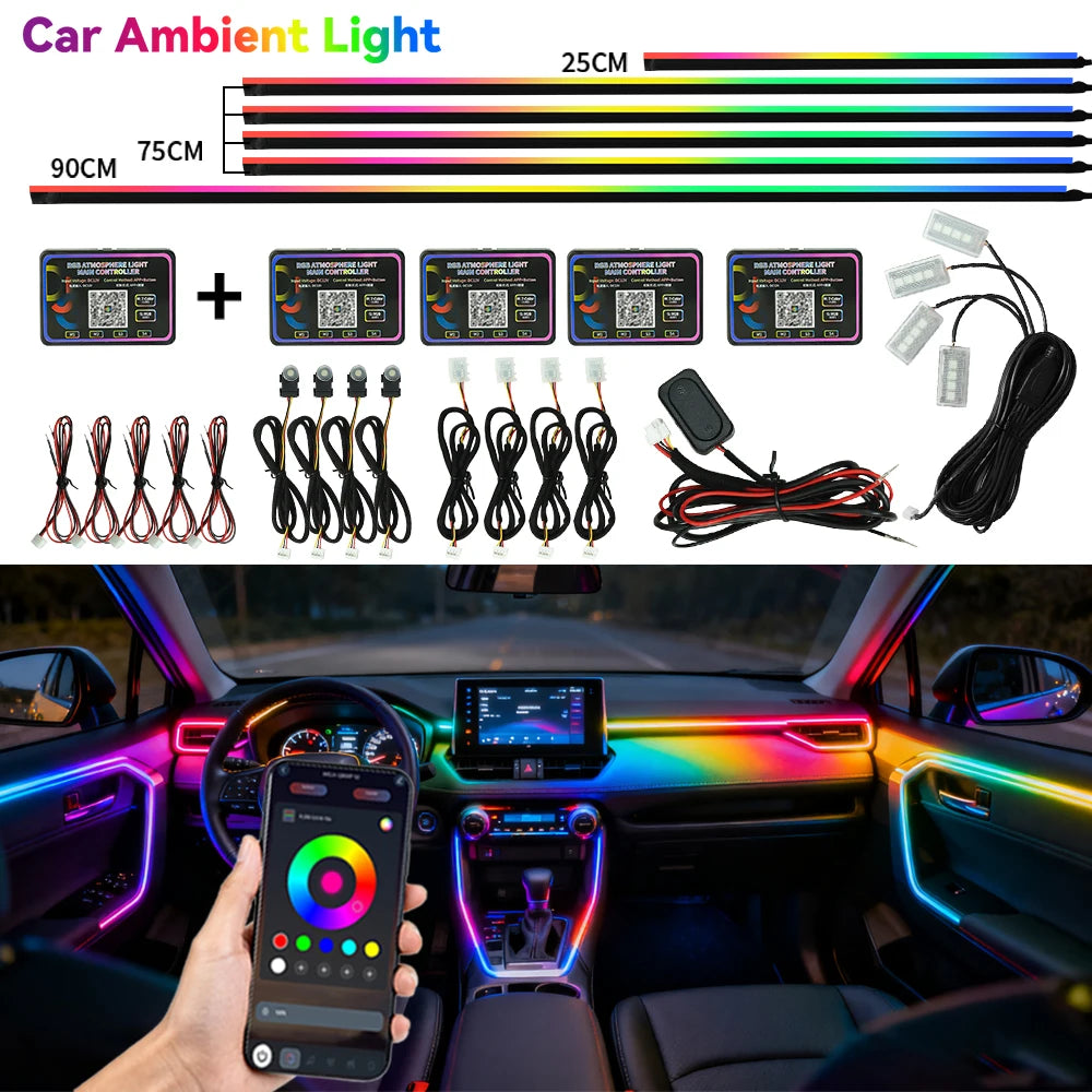 App-Controlled Car Ambient LED Strip