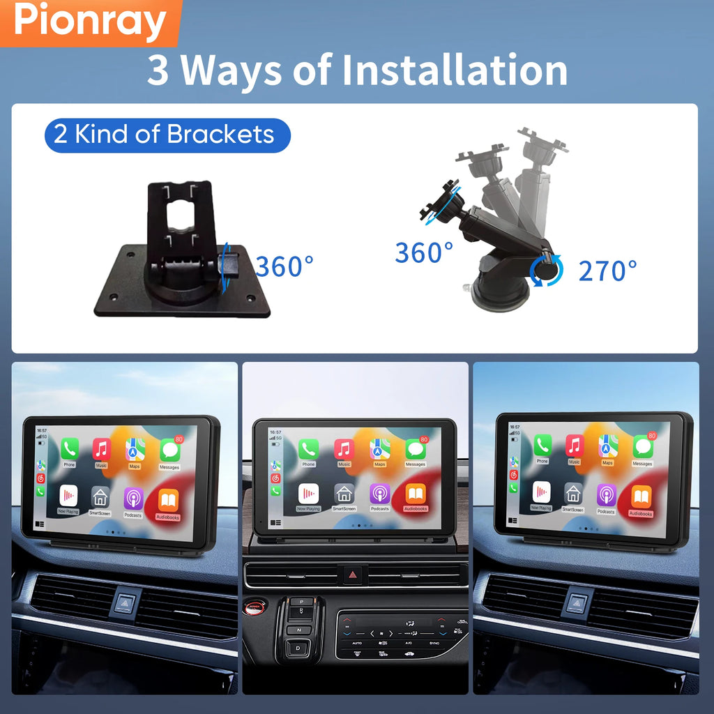 Pionray 7/10" Universal Android Auto CarPlay Screen