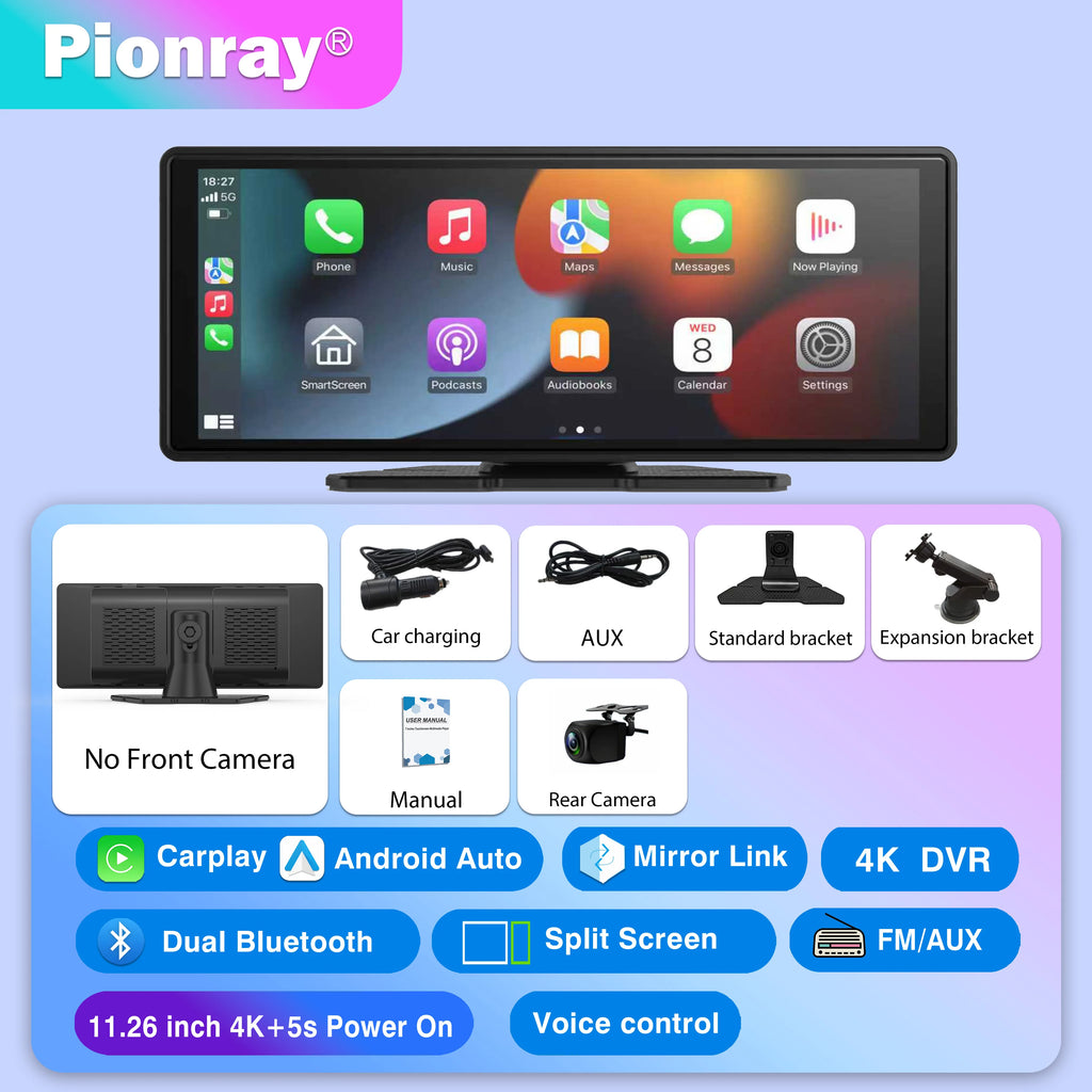 Pionray 7/10" Universal Android Auto CarPlay Screen