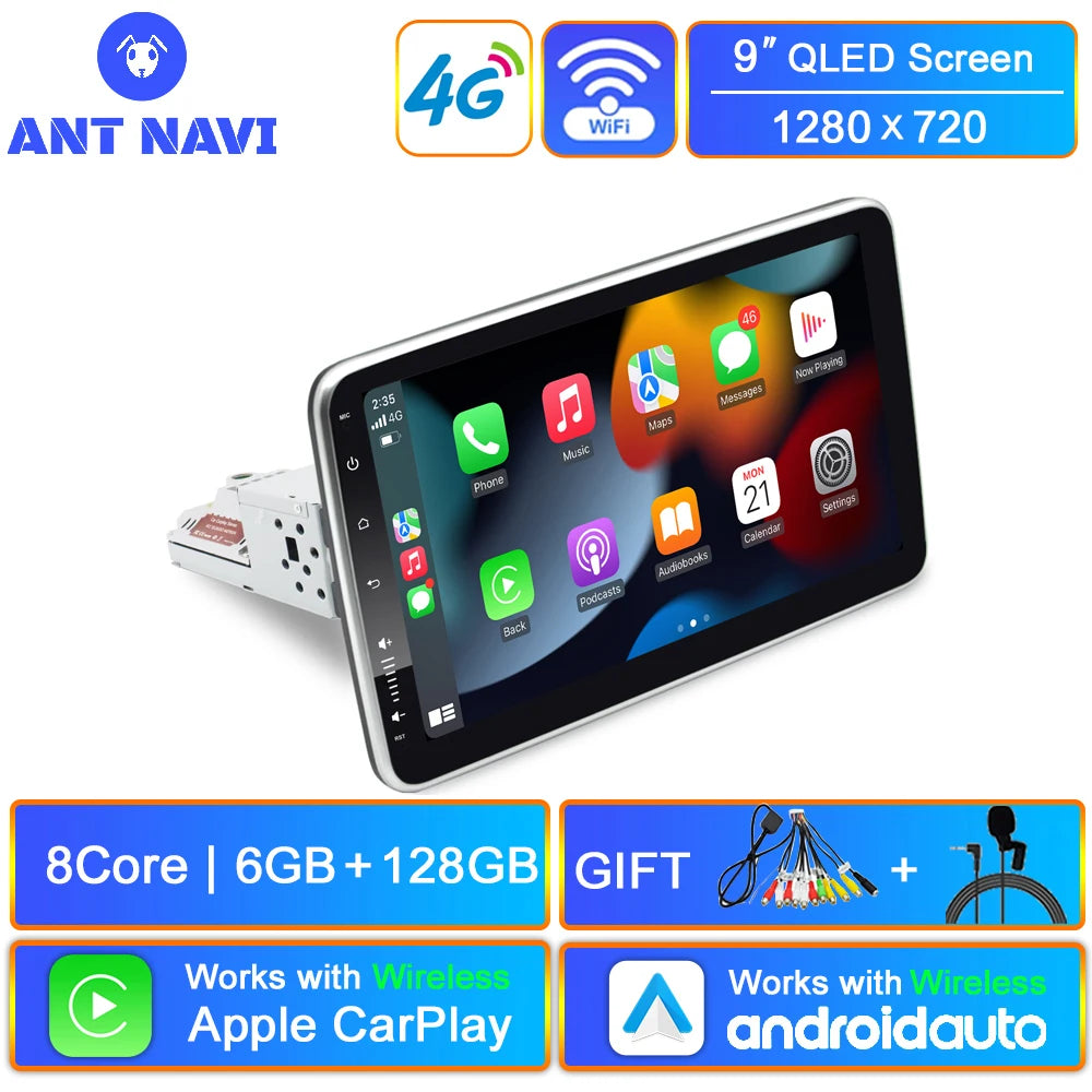 AntNavi 9″ Rotatable Car Multimedia Player