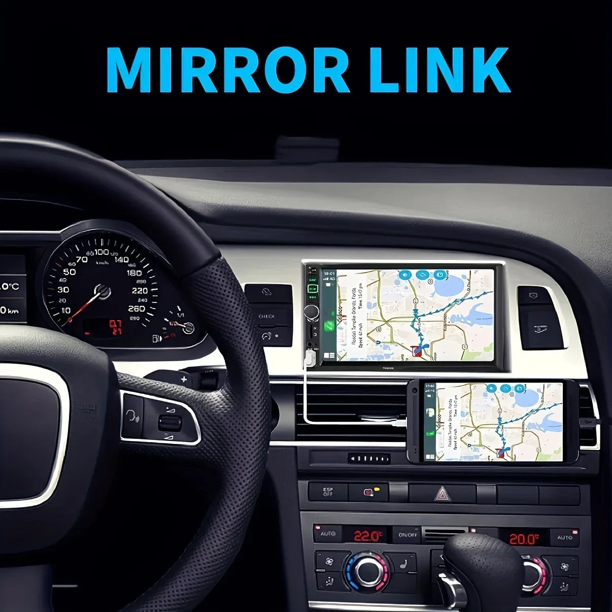 QueenDer 7-Inch MP5 Car Radio - Backup Camera, HD Touch Screen, BT, USB/SD/AUX/FM Multimedia