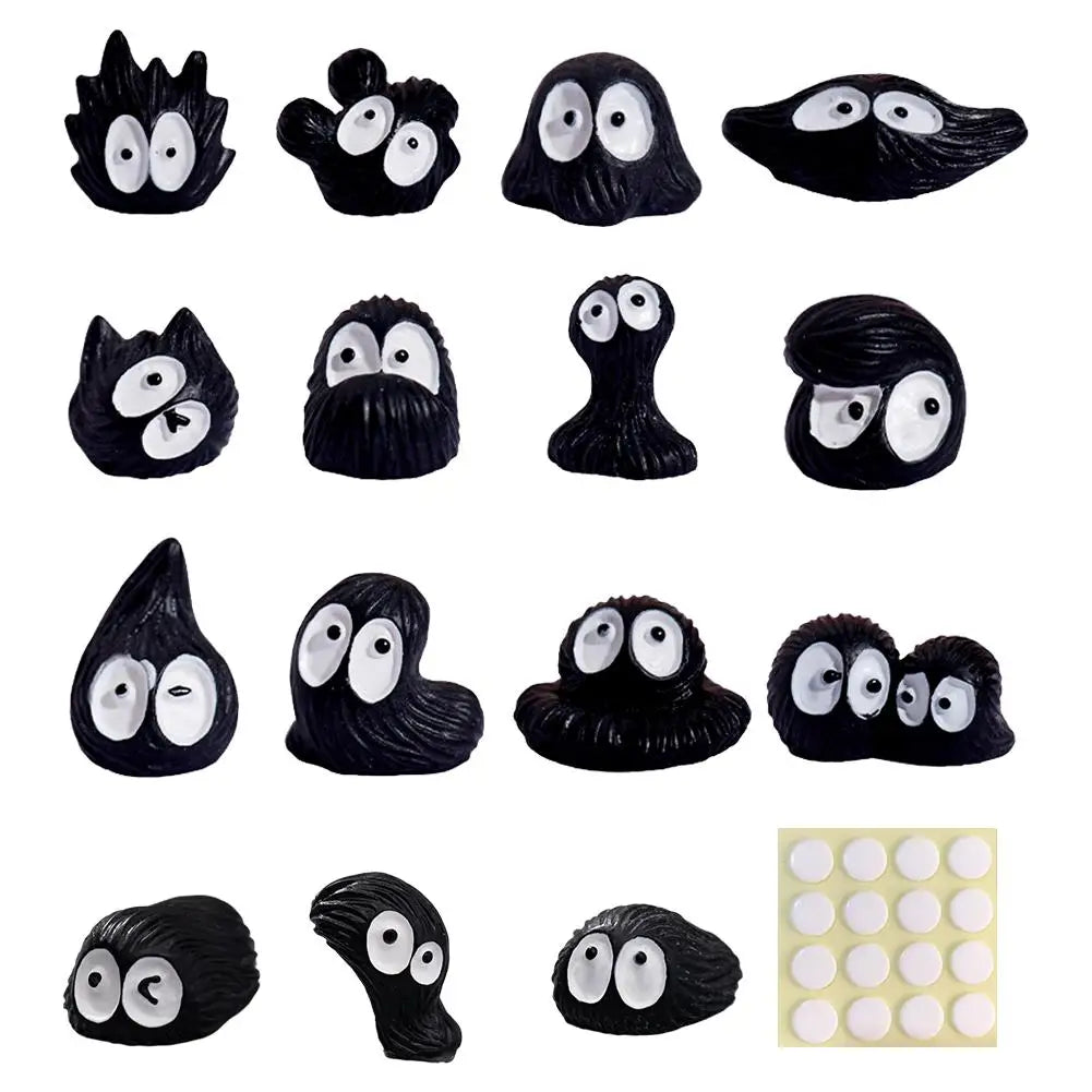 15pcs Cute Little Coal Ball Black