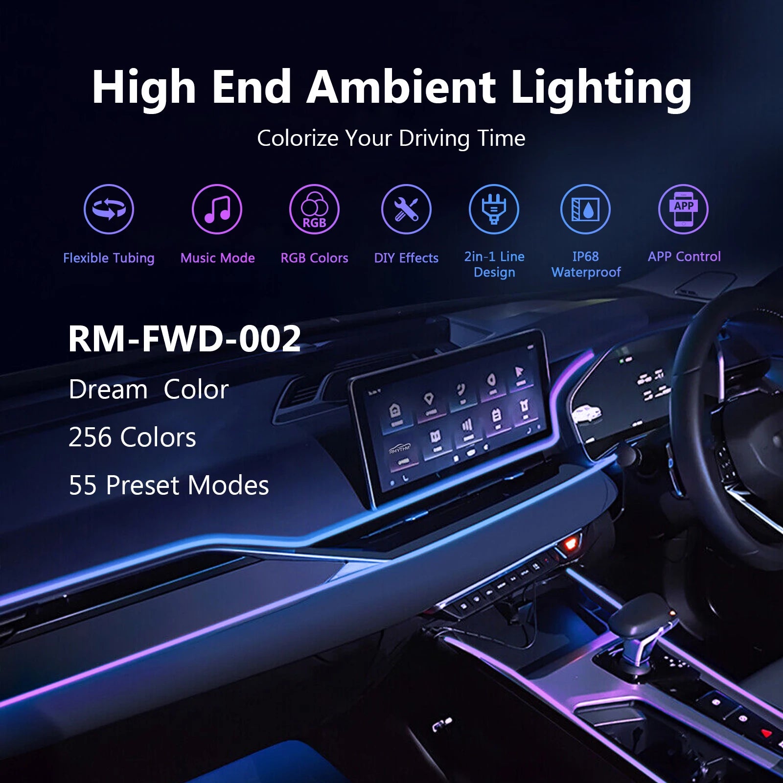 DIY Interior Car LED Strip Light