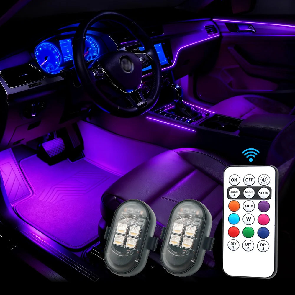 Remote-Controlled Car & Motorcycle LED Lamp