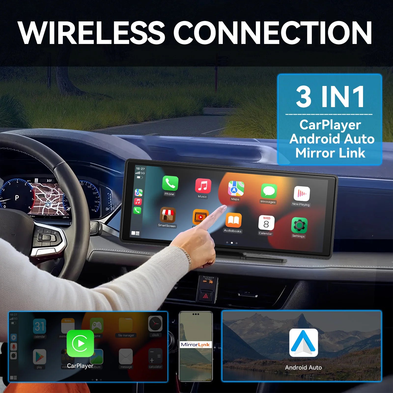 Wireless CarPlay Touchscreen Adapter