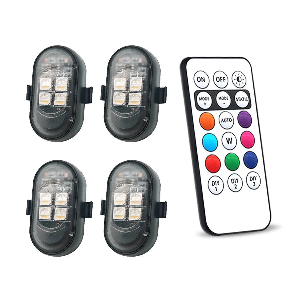 Remote-Controlled Car & Motorcycle LED Lamp