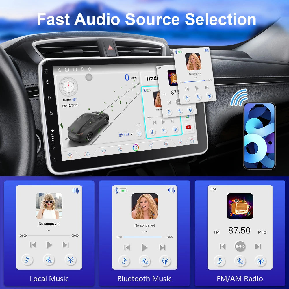 AntNavi 9″ Rotatable Car Multimedia Player