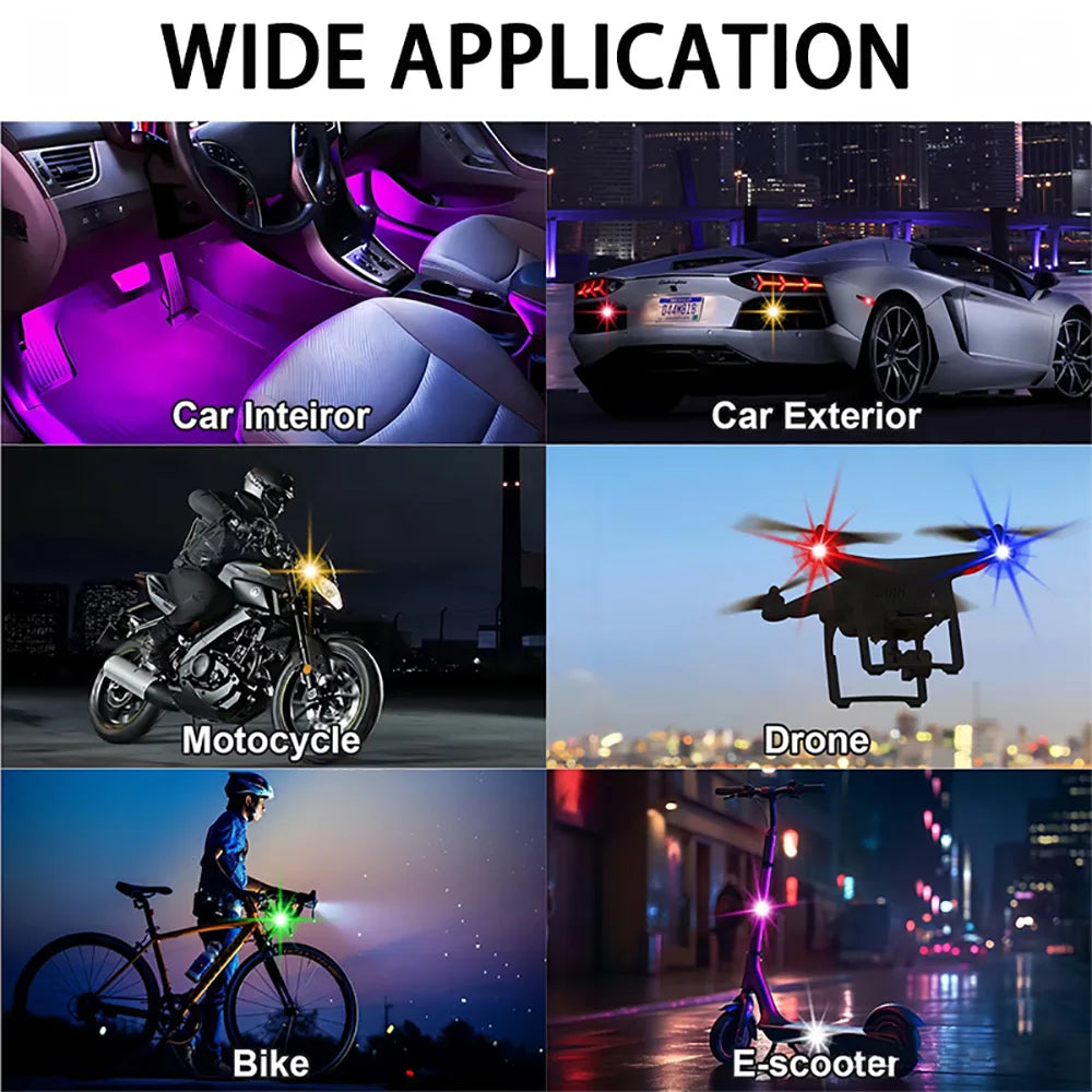 Remote-Controlled Car & Motorcycle LED Lamp