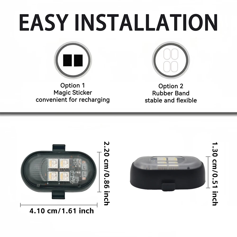 Remote-Controlled Car & Motorcycle LED Lamp