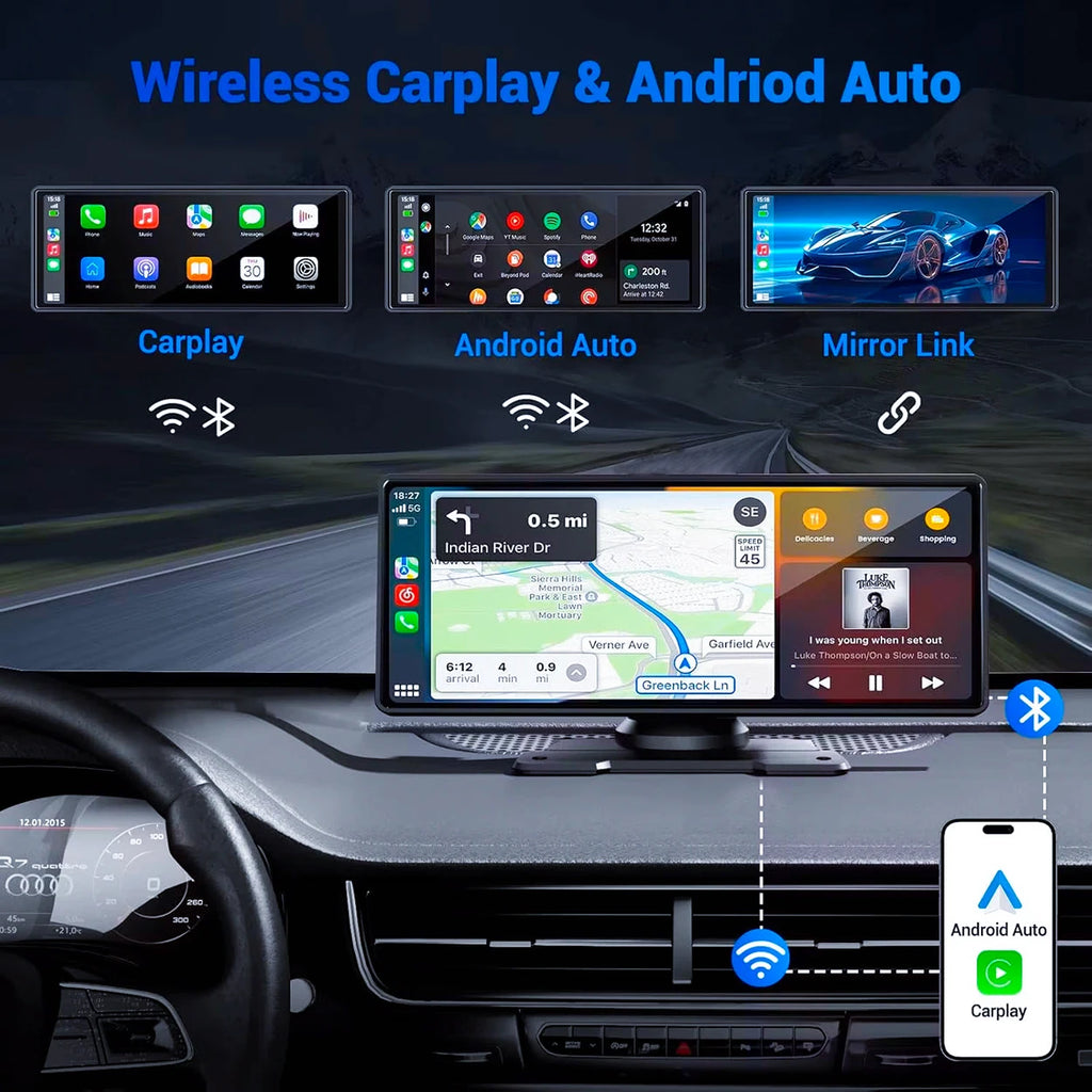Pionray 7/10" Universal Android Auto CarPlay Screen