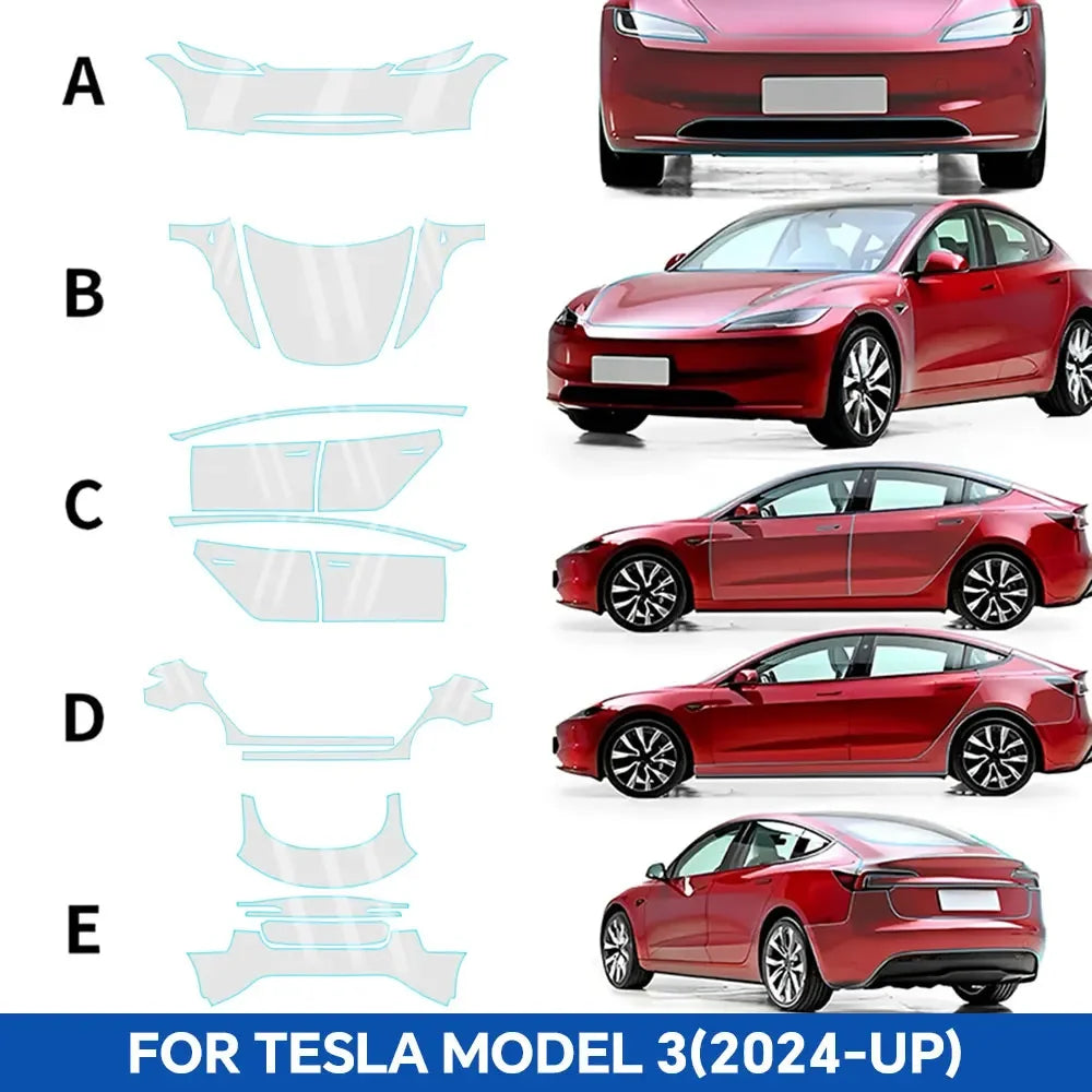 Tesla Model 3 2024 Clear PPF Kit