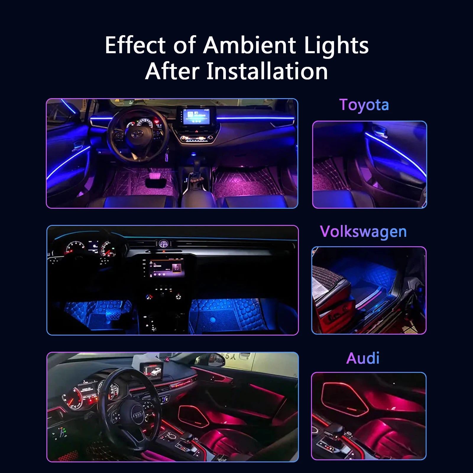 DIY Interior Car LED Strip Light