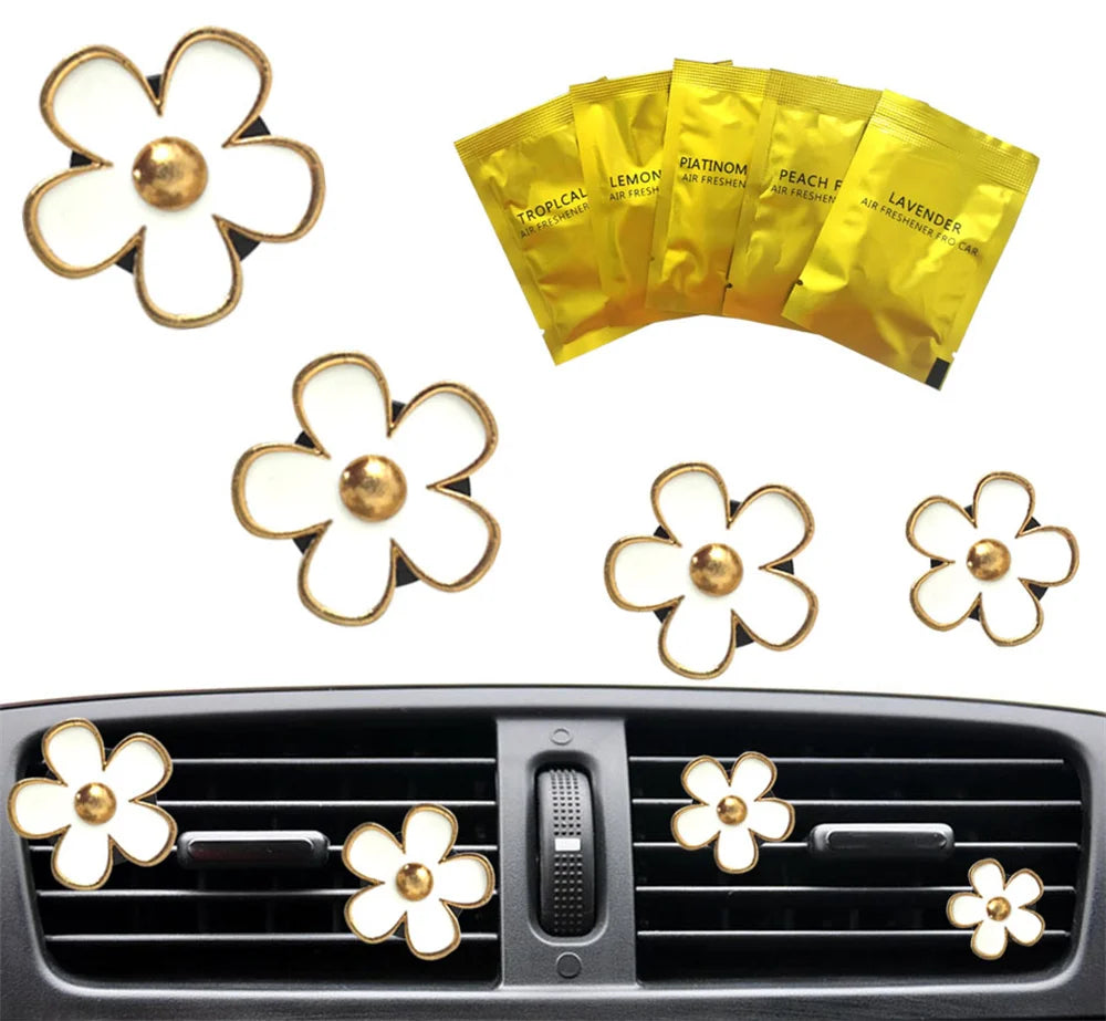Daisy Car Vent Aromatherapy Clips